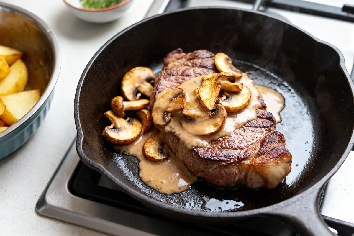 Filet mignon au boursin et champignons : Recette simple et savoureuse